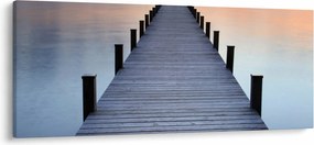 Obraz - Mólo pri jazere Starnberger, Bavorsko, Nemecko (120x50 cm)