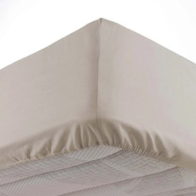 Béžová napínacia plachta z mikrovlákna 90x190 cm Oscar – douceur d'intérieur