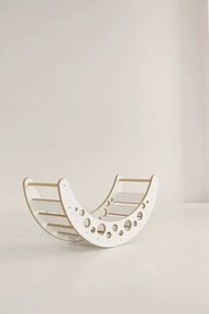 Drevená Montessori hojdačka Moon L Šedá