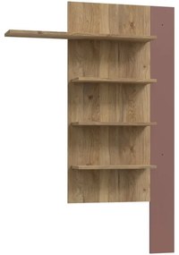 Nástenná polica INAR dub/hnedá