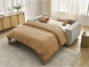 Béžová ženilková pohovka na každodenné spanie/rozkladacia 220 cm Hugo – Bobochic Paris