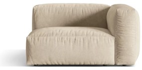 Béžový zamatový modul pohovky (pravý roh) Martina – Micadoni