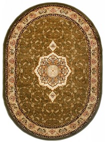 Kusový koberec klasický vzor 2 zelený ovál 60x100cm