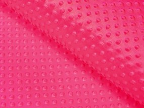 Biante Detské posteľné obliečky do postieľky Minky 3D bodky MKP-009 Fuchsiové Do postieľky 90x130 a 40x60 cm