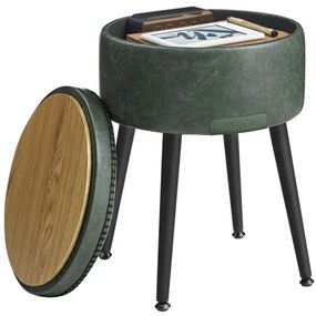 Kožený taburet CORE zelený
