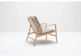 Kreslo v sivo-prírodnej farbe Dedo – Gazzda