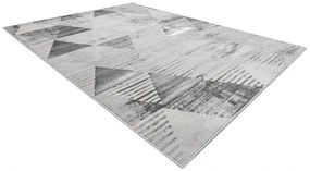Koberec LIRA E1627 Trojuholníky geometrický, štrukturálny, glamour - sivý