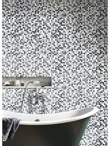 Mozaika sklenená mix biela/sivá/čierna 30,5x32,5 cm
