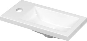 Aqualine Aqualine, nábytkové umývátko, liatý mramor, 37x18cm, biela, LM370