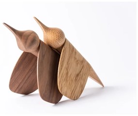 Soška v tvare vtáčika z dubového dreva Gazzda