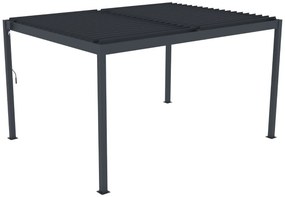 Hliníková bioklimatická pergola s lamelami BestBerg BBP-12G / 4 x 3 m / sivá
