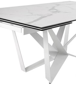 Rozkladací stôl aysha 180 (220/260) x 100 cm biely MUZZA