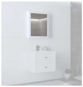 Závesná zrkadlová skrinka Bondi 60 cm, biela