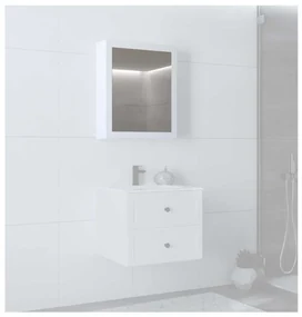 Závesná zrkadlová skrinka Bondi 60 cm, biela
