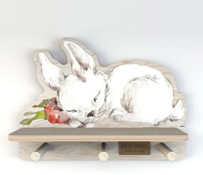 Polička do dětského pokoje zajíček