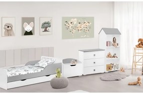 Komoda PABIS 87x83 cm biela/šedá