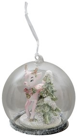 Vianočná ozdoba koloušek sa stromčekom - Ø 10*10 cm
