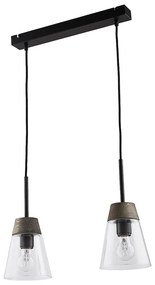 Jupiter 1679 - Luster na lanku DOMINO 2xE27/60W/230V číra