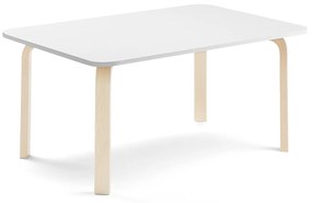 Stôl ELTON, 1200x600x530 mm, laminát - biela, breza