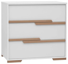 Biela detská komoda so zásuvkami Pinio Snap