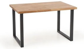 Jedálenský stôl s dubovou doskou RADUS 120(200)x78
