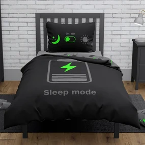 Bavlnené posteľné obliečky Sleep Mode so svetielkujúcim efektom - 100% bavlna - 70 x 90 cm + 140 x 200 cm