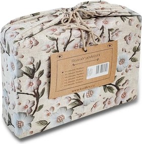 Kvalitex Bavlnené obliečky 5D 140x200 + 70x90 cm – Čerešňový kvet