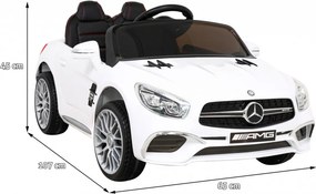 Ramiz Elektrické detské auto Mercedes Benz AMG SL65 S biele + diaľkové ovládanie