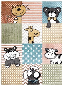 Dywany Łuszczów, Detský kusový koberec Fun Pets multi, 140x190, viacfarebná, detská izba