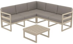 MYKONOS záhradný set, rohový taupe