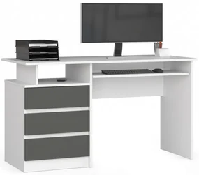 Kancelársky stôl CLP 135 cm biely / sivý