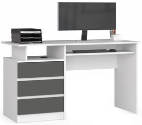 Kancelársky stôl CLP 135 cm biely / sivý