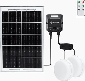 Aigostar - LED solárne stropné svietidlo 2×LED/35W/3,7V 6000 mAh IP65 + diaľkové ovládanie