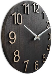 SENTOP | Dizajnové nástenné hodiny z masívneho dreva I SENTOP MAS017-3169-hands/silver analógové