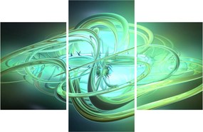 Obraz zelenej abstrakcie (90x60 cm)