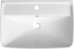 Aqualine Aqualine, DURU keramické umývadlo 60x40cm, biela lesklá, TU0351