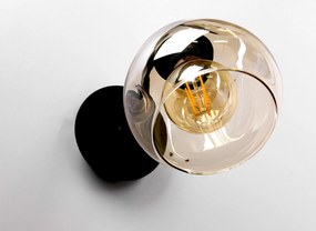 Candellux Čierno-zlaté nástenné svietidlo Unica pre žiarovku E27 21-00866
