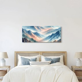 Obraz - Akvarelové hory (120x50 cm)