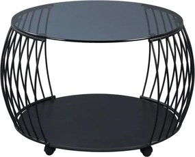 Okrúhly konferenčný stolík Shanghai, čierny/sivý