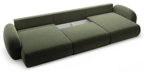 Zelená ženilková rozkladacia/s úložným priestorom rohová pohovka (do tvaru "U") Tonale – Cosmopolitan Design