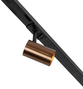 Moderný 1-fázový koľajnicový systém vrátane 5 Wi-Fi GU10 tmavo bronzových - Jeana