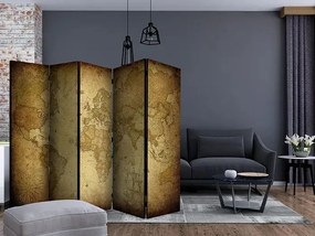 Paraván - Old map II [Room Dividers] Veľkosť: 225x172, Verzia: Jednostranný