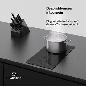 Klarstein PowerGlide indukčná varná doska | Moderná, kompaktná a výkonná | 2 varné zóny | 3500 W | 30 cm