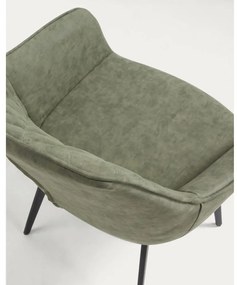 Kaki jedálenské stoličky z imitácie kože v súprave 2 ks Amira – Kave Home