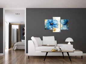 Obraz - Kvetinová, atramentová maľba (90x60 cm)
