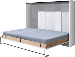 Sklápacia posteľ Basic horizontálna - 90x200 cm - biely lesk