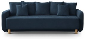 Tmavomodrá rozkladacia pohovka s úložným priestorom 231 cm Elen – Micadoni