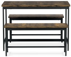 Autronic BONTEC Jedálenský set s 2 stoličkami, 110x60x75cm, mdf, old wood, AUT-G1175 OLW Farba: Hnedá