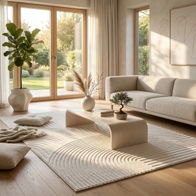 Krémovobiely koberec 160x230 cm Whirl – ESTE