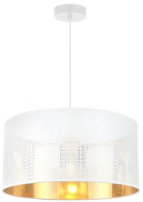 Závesné svietidlo Asti0, 1x biele PVC tienidlo, (fi 40cm), g, w
